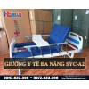 GIƯỜNG BỆNH NHÂN ĐẦU NHỰA ĐA NĂNG 4 TAY QUAY HẠ CHÂN GÓC NHỎ